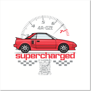 Supercharged-Red Posters and Art